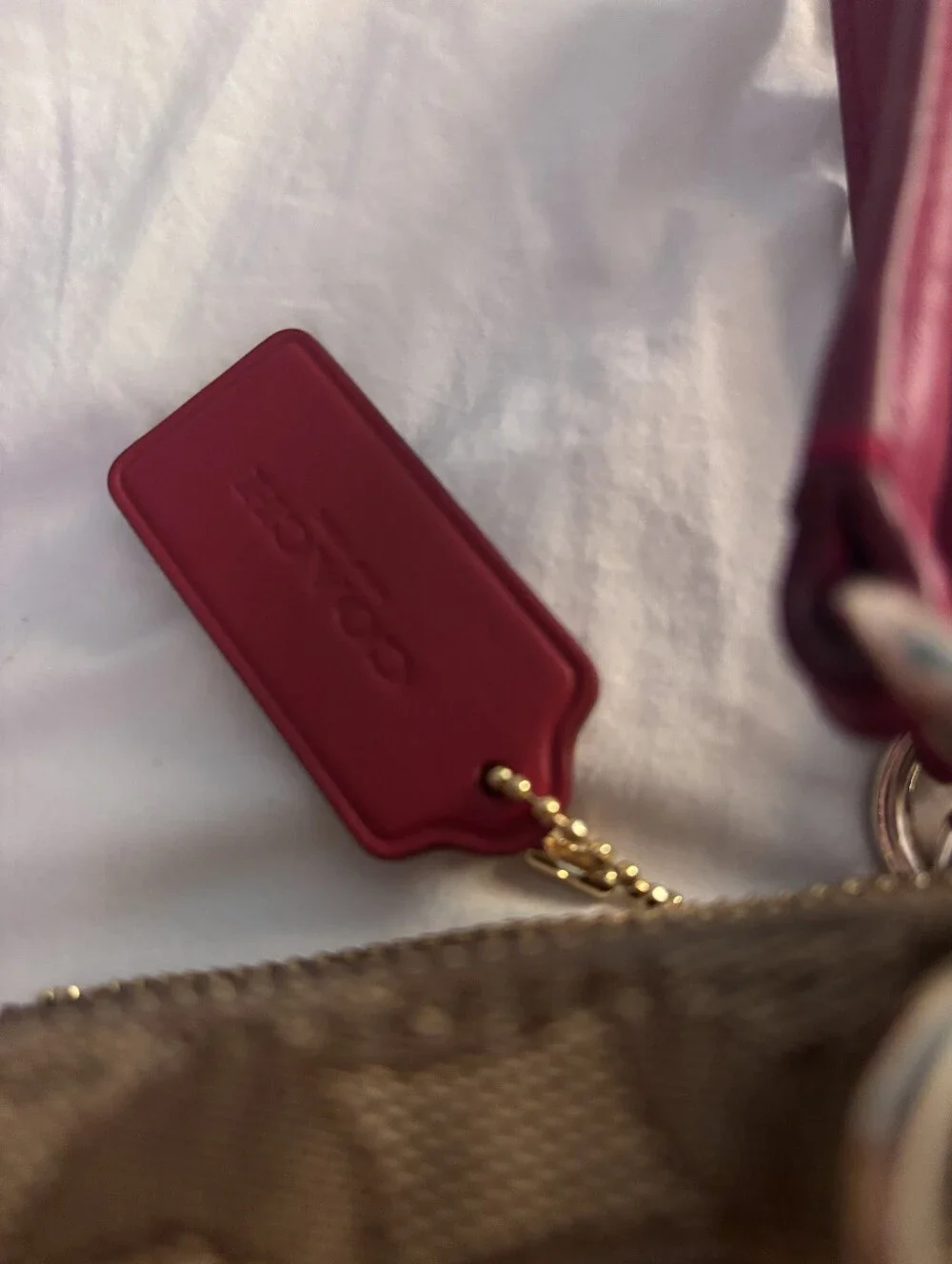 Coach Bright Red Interior Purse - Picture 5 of 5